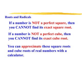 Roots and Radicals PowerPoint For grade 8 and 9.ppt