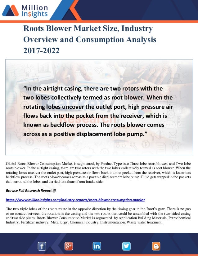 Roots Blower Market Dynamics Top Manufacturer Analysis And Forecast