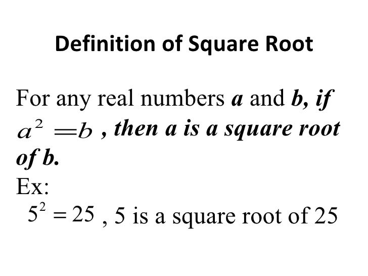 Roots of real numbers and radical expressions