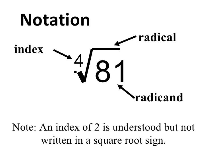 Roots of real numbers and radical expressions