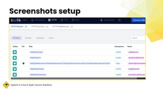 Experts in Linux & Open Source Solutions
Screenshots setup
 