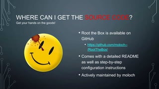 Root The Box Root the Box - An Open Source Platform for CTF Administration | PPTX