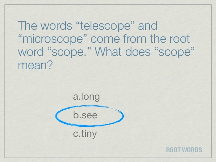 Root words