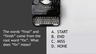 Root words - Definition and Examples. | PPT