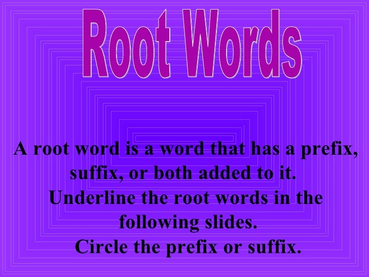 Root Words