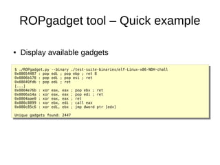 Return Oriented Programming - ROP | PDF