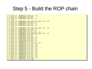 Return Oriented Programming - ROP | PDF