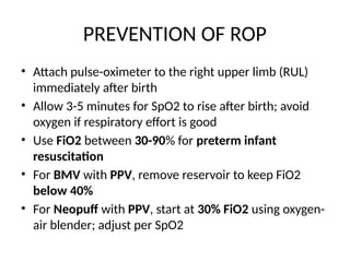 Retinopathy of prematurity ophthalmology neonatology | PPTX