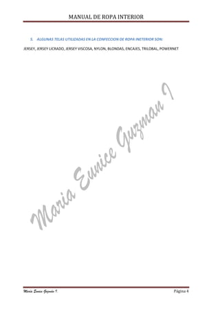 Ropa Manual Examples Ropa interiorcapitulo i | PDF