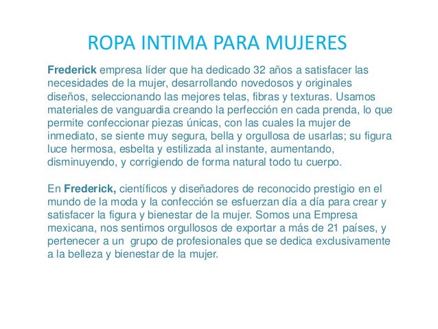 Ropa intima para mujeres
