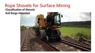 Rope Shovels for Surface Mining
Classification of Shovels
Rail Barge Mounted
 
