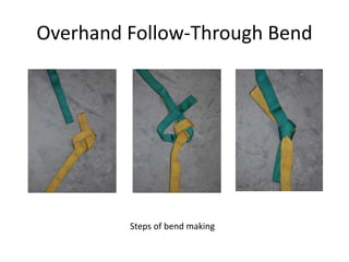 Overhand Follow-Through Bend
Steps of bend making
 