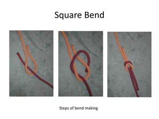 Square Bend
Steps of bend making
 