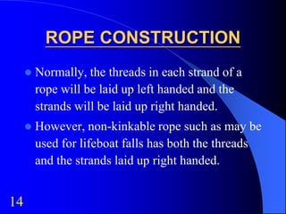 Rope Thread Engineering Rope ropework | PPTX