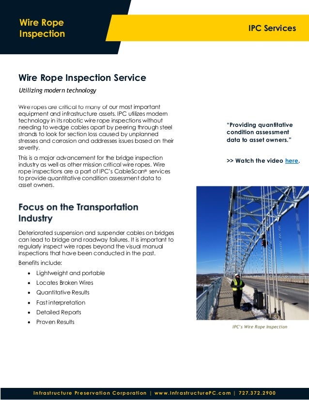 Wire Rope inspection service