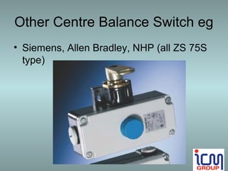 Other Centre Balance Switch eg
• Siemens, Allen Bradley, NHP (all ZS 75S
  type)
 