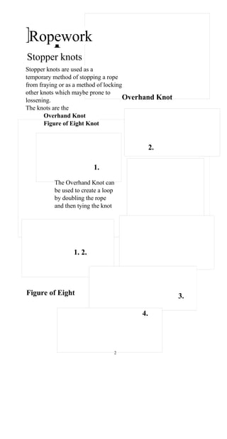 Stop Rope Chart Ropework | DOC