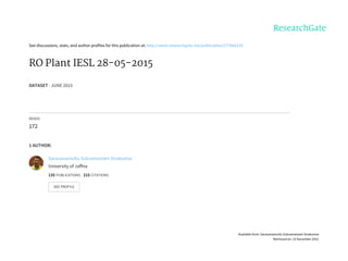 See	discussions,	stats,	and	author	profiles	for	this	publication	at:	http://www.researchgate.net/publication/277666334
RO	Plant	IESL	28-05-2015
DATASET	·	JUNE	2015
READS
172
1	AUTHOR:
Saravanamuttu	Subramaniam	Sivakumar
University	of	Jaffna
135	PUBLICATIONS			215	CITATIONS			
SEE	PROFILE
Available	from:	Saravanamuttu	Subramaniam	Sivakumar
Retrieved	on:	23	December	2015
 
