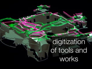 digitization
of tools and
   works
 
