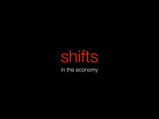 shifts
in the economy
 