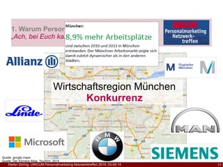 1. Warum Personalmarketing? 
„Ach, bei Euch kann ich auch arbeiten?“ 
Wirtschaftsregion München 
Konkurrenz 
Quelle: googl...