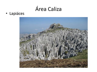 Área Caliza
• Lapiáces
 