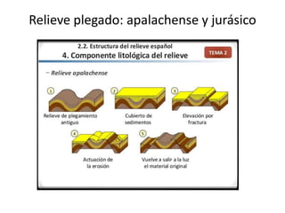 Relieve plegado: apalachense y jurásico
 