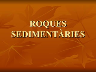 ROQUES
SEDIMENTÀRIES
 
