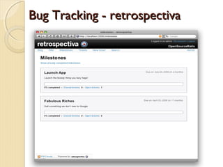 Bug Tracking - retrospectiva
 