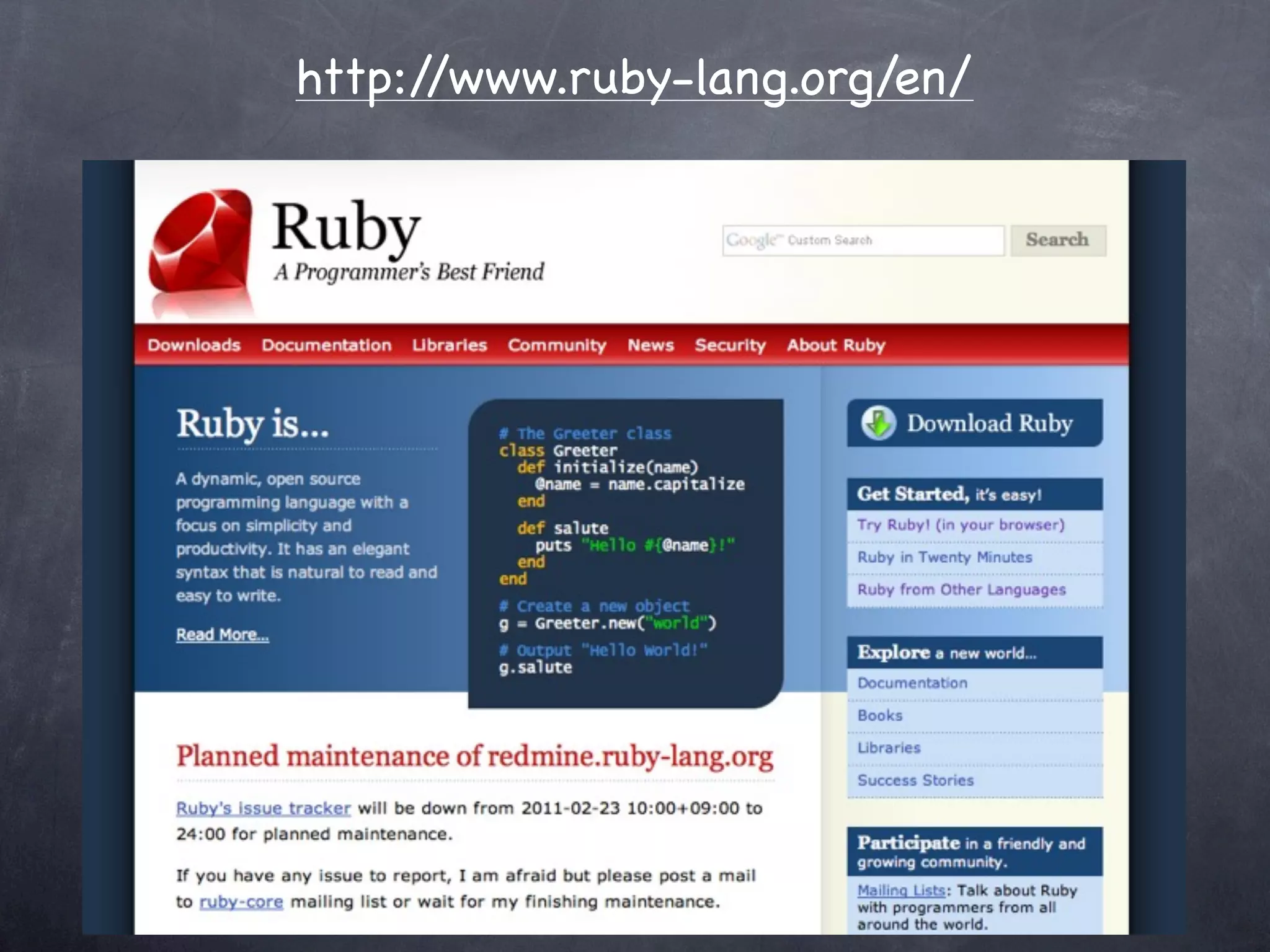 http://www.ruby-lang.org/en/
 
