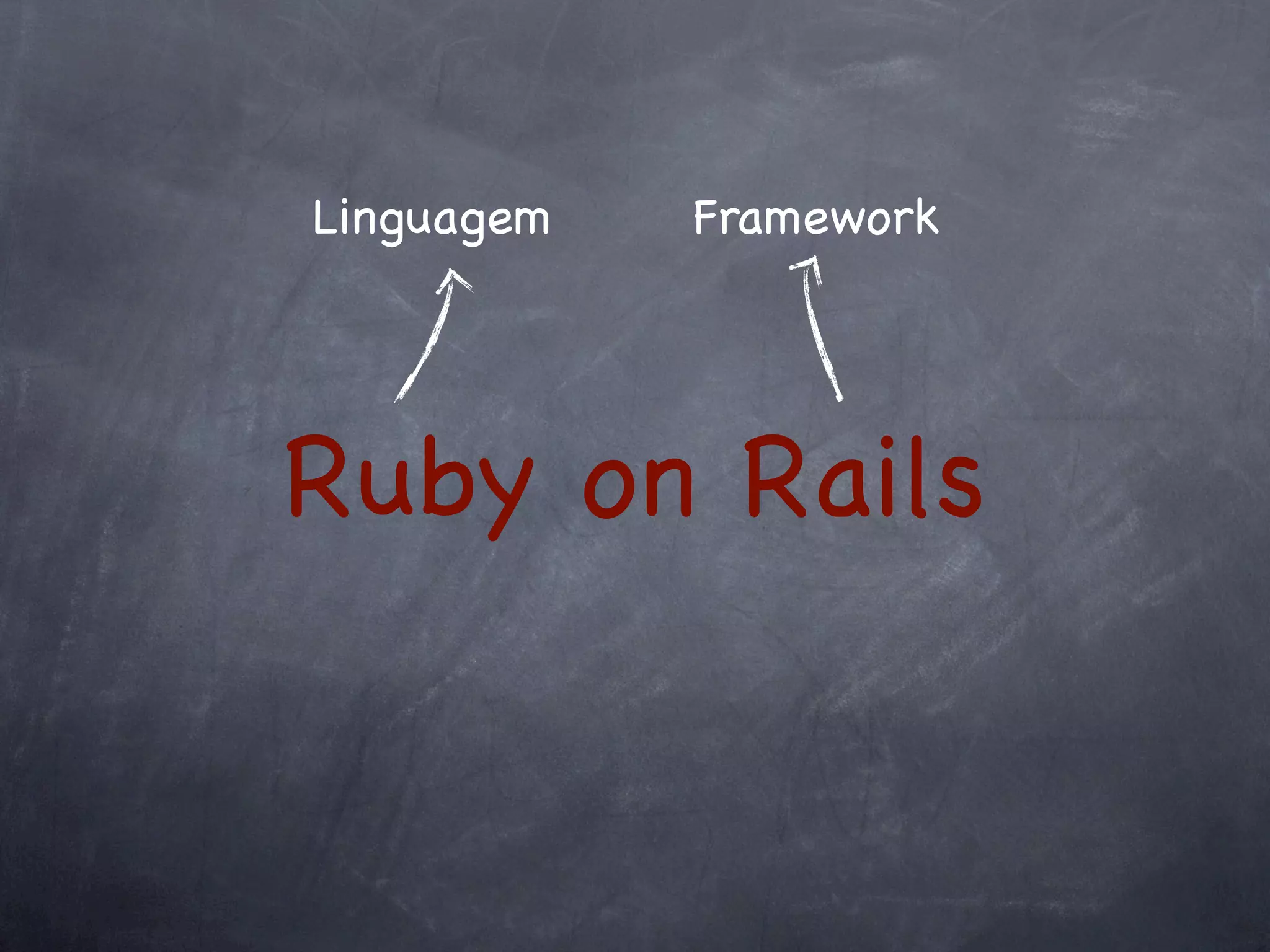 Linguagem   Framework




Ruby on Rails
 