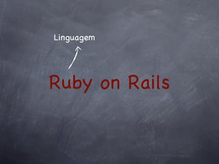 Linguagem




Ruby on Rails
 