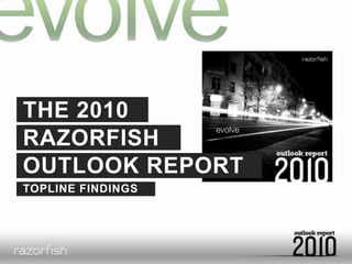 THE 2010 RAZORFISH OUTLOOK REPORT TOPLINE FINDINGS 