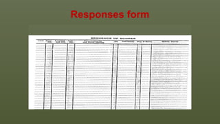 Responses form
 