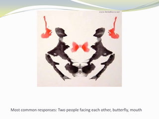 Most common responses: Two people facing each other, butterfly, mouth
 