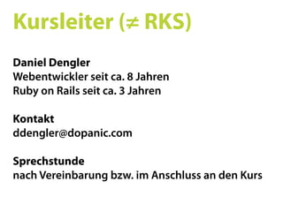 Ruby on Rails SS09 01