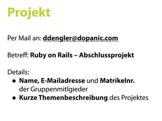 Ruby on Rails SS09 01