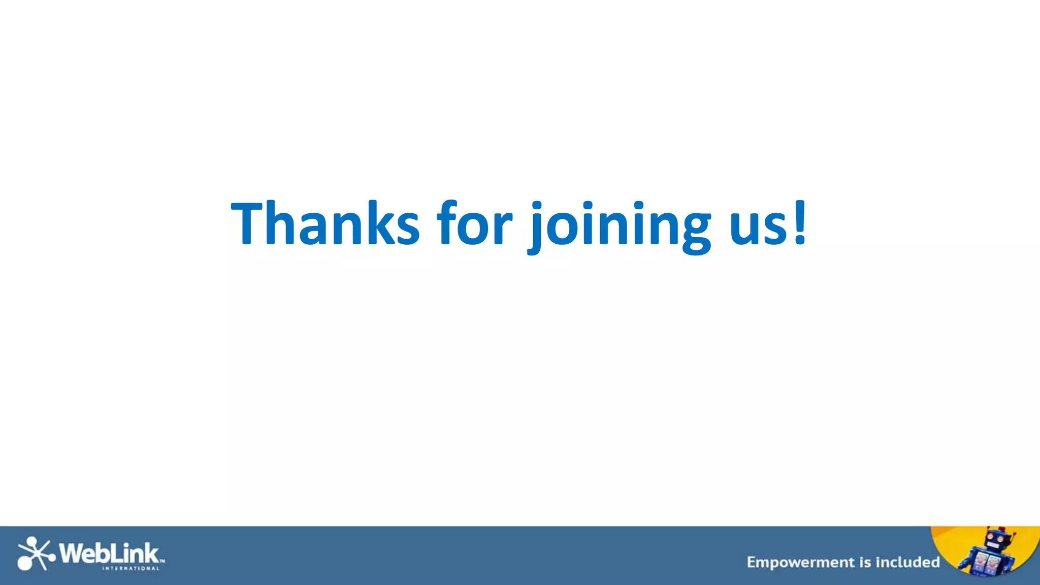 Thanks for joining us! 
