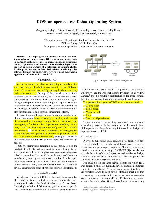 robot operating system requirements