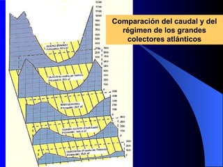 Comparación del caudal y del régimen de los grandes colectores atlánticos 