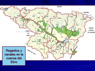 Regadíos y canales en la cuenca del Ebro 