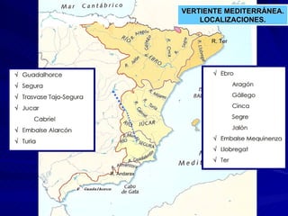 VERTIENTE MEDITERRÁNEA. LOCALIZACIONES. R. Ter R. Andarax 