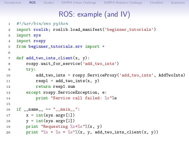 robotics code in python