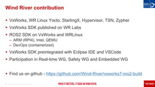 ROS2 on VxWorks - one project on Wind River Labs | PDF