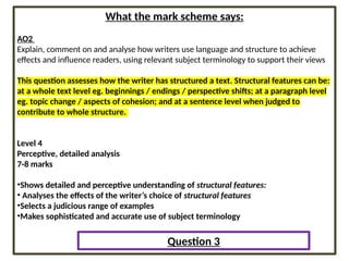 Rosabel Paper 1 AQA English Language 1-5 | PPTX