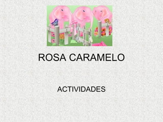 ROSA CARAMELO


  ACTIVIDADES
 