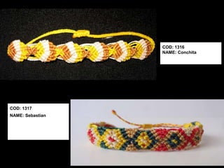 COD: 1316
                  NAME: Conchita




COD: 1317
NAME: Sebastian
 
