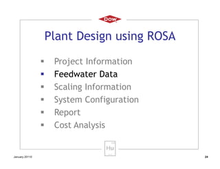 Rosa Module Rosa introduction for water treatment plant | PDF