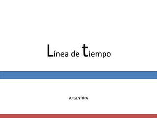 Línea de tiempo
ARGENTINA
 