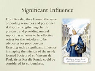 Bl. Rosalie Rendu and Bl. Frederic Ozanam Collaboration | PDF ...